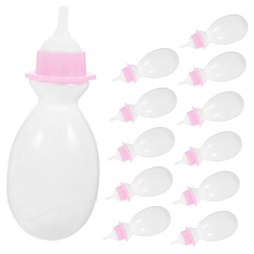 INOOMP 12 Stück Babypuppenflaschen Babypuppenzubehör Puppenhaus Gefälschte Futterflasche Kindergeschenk Kleine Futterflaschen Kinderspielzeug Miniatur Saftflaschen So Tun Als von INOOMP