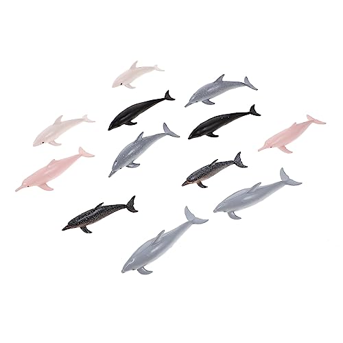 INOOMP 12stücke Teiliges Mini-Delfin Modellfiguren Realistische Simulationstiere Für Lernspielzeug Und Dekoration Kunststoff Meerestiere Für Erwachsene Leicht Und Beweglich von INOOMP