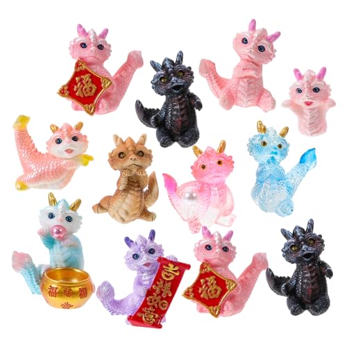 INOOMP 12 Stück Drachenjahrespuppe Figur Tierkreiszeichen Drache Miniaturfigur Mini-Sternzeichen-Drachenfigur Mond- Dein Dekoration Miniaturdrachenfiguren Mini Dragon Toy Harz INOOMP 12 Stück Drachenjahrespuppe Figur Tierkreiszeichen Drache Miniaturfigur Mini-Sternzeichen-Drachenfigur Mond- Dein Dekoration Miniaturdrachenfiguren Mini Dragon Toy Harz von INOOMP