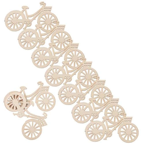 INOOMP 12 Stück Fahrzeugspielzeugmodell winziges Modell klein Miniatur Bausatz realistisch Zinn Fahrrad Fahrraddekoration für Zimmer Mini-Kunstfahrrad Mini-Fahrradrahmen Holz von INOOMP
