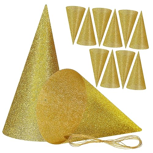 INOOMP 12 Stück Geburtstagshut Geburtstagskrone Geburtstag Erwachsener Partyhüte Für Erwachsene Neuartige Hüte Für Erwachsene Partykegelhut Kleinkinder Funkeln Glitzerkleber von INOOMP
