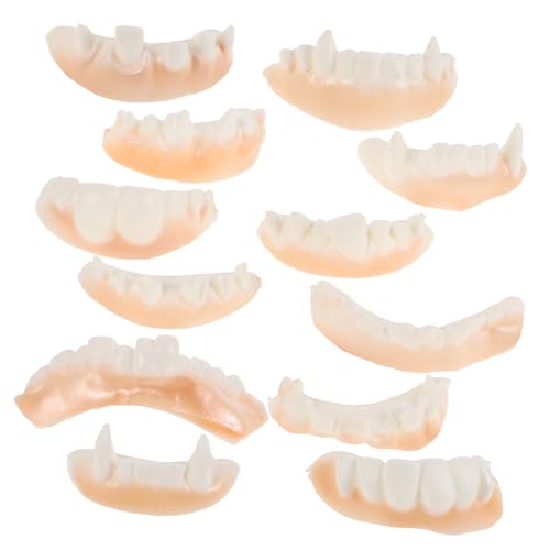 INOOMP 12 Stück Halloween Fangs und Zähne für Kostüm Party Witzige Dentures für Cosplay und Grusel Events Sicher und Geschmacklos für Halloween Dekorationen INOOMP 12 Stück Halloween Fangs und Zähne für Kostüm Party Witzige Dentures für Cosplay und Grusel Events Sicher und Geschmacklos für Halloween Dekorationen von INOOMP