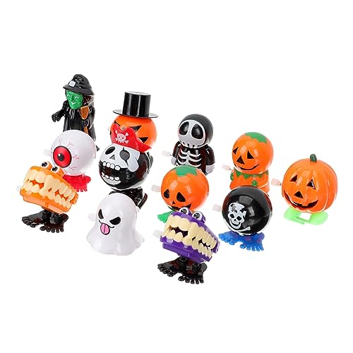 INOOMP 12 Stück Halloween-Spielzeugset Halloween- Uhrwerksspielzeug Karneval Uhrwerk Halloween kleine Spielzeuge Uhrwerkspielzeug für Plastik Colorful von INOOMP