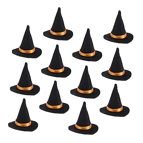 INOOMP 12 Stück Halloween-Weinflaschendeckel Hexen-Halloween-Dekorationen Miniatur-Hexenhut Halloween Party Halloween Dekoration Halloween-Flaschenhuthülle Halloween-Weinflaschen-Ornament von INOOMP