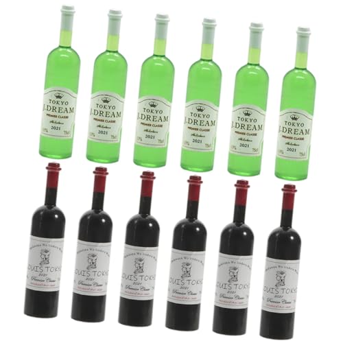 INOOMP 12 Stück Mini -weinflasche Mini- -hausdekorationen Puppenhausküche Kleine Vorratsflasche Aus Glas Kleine Flaschen Mit Deckel Winzige Flaschen Miniaturhauszubehör Plastik INOOMP 12 Stück Mini -weinflasche Mini- -hausdekorationen Puppenhausküche Kleine Vorratsflasche Aus Glas Kleine Flaschen Mit Deckel Winzige Flaschen Miniaturhauszubehör Plastik von INOOMP