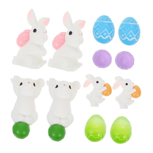 INOOMP 12 Stück Osterhase Kaninchenverzierung Mini-figuren Zu Ostern Hasen-kuchen-topper Osterei-anhänger Gastgeschenke Für Ostern Hasen-ornamente Hase Gastgeschenke Eierverzierung Harz INOOMP 12 Stück Osterhase Kaninchenverzierung Mini-figuren Zu Ostern Hasen-kuchen-topper Osterei-anhänger Gastgeschenke Für Ostern Hasen-ornamente Hase Gastgeschenke Eierverzierung Harz von INOOMP