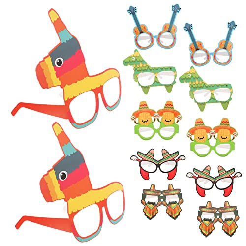 INOOMP 12 Stück Papiergläser Kostüm Thema Partybrille Brille mit Fiesta- Brillen für Karneval Party-Brillen-Requisiten mexikanische lustige Brille Brillen im mexikanischen Stil INOOMP 12 Stück Papiergläser Kostüm Thema Partybrille Brille mit Fiesta- Brillen für Karneval Party-Brillen-Requisiten mexikanische lustige Brille Brillen im mexikanischen Stil von INOOMP