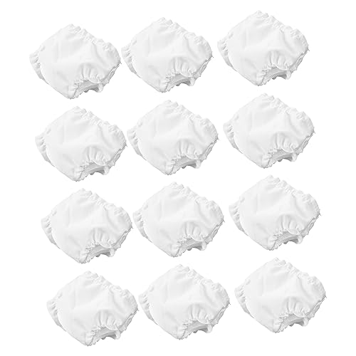 INOOMP 12 Stück Puppenkleidung puppenwindeln cutermesserser bastelzeug puppenzubehör Geschenkidee Babypuppe Kleinkind Zubehör für Puppenhöschen Zubehör für Puppenunterwäsche Stoff Weiß von INOOMP