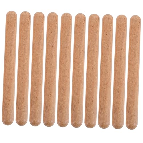 INOOMP 12 Stück Schlagzeug Drumsticks Wiki Mit Musikinstrumente Musical Musik-Rhythmus-Sticks Kindertrommelstöcke, Rhythmusstöcke Instrument Musikstab Rhythmusstäbe Hölzern von INOOMP
