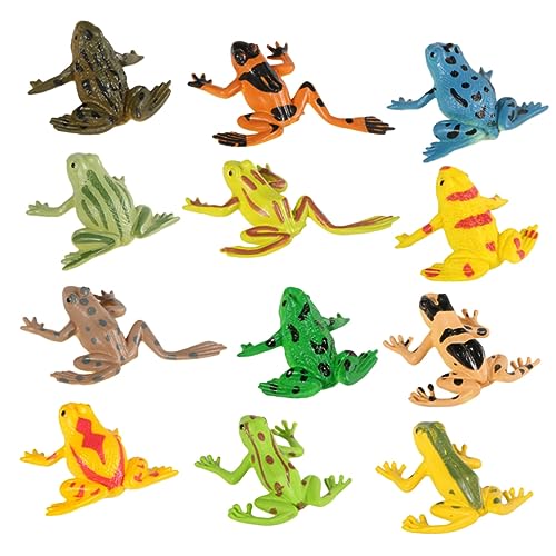 INOOMP 12 Stück Teiliges Frosch Modell aus Entspannendes Reliefspielzeug für Stressabbauend für Deko und Kreative Spielideen von INOOMP