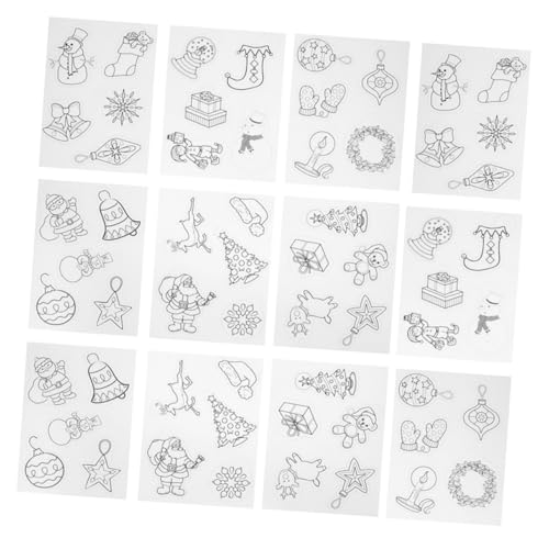 INOOMP 12 Stück Teiliges Wärmeschrumpffolie mit Weihnachtsmustern DIY Bastelmaterial für Schlüsselanhänger Dekoration und Handwerksprojekte für Kreative und Bastelenthusiasten INOOMP 12 Stück Teiliges Wärmeschrumpffolie mit Weihnachtsmustern DIY Bastelmaterial für Schlüsselanhänger Dekoration und Handwerksprojekte für Kreative und Bastelenthusiasten von INOOMP
