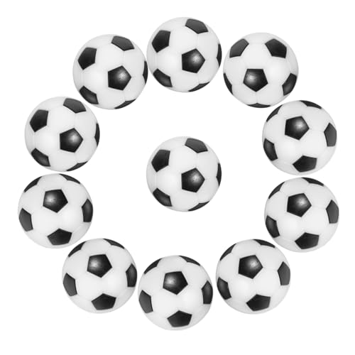 INOOMP 12 Stück Tischfußball Tischfußball Kleinkind Tischfußballbälle Tischersatz Fußballspielgröße Mini Tischfußball Kleine Fußbälle Tischbälle Jugend Schwarz von INOOMP