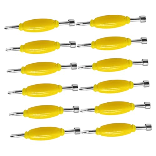 INOOMP 12 Stücke Finger Skateboard Schraubendreher Skateboard Werkzeug Reparatur Deck Werkzeuge Metall Gelb INOOMP 12 Stücke Finger Skateboard Schraubendreher Skateboard Werkzeug Reparatur Deck Werkzeuge Metall Gelb von INOOMP