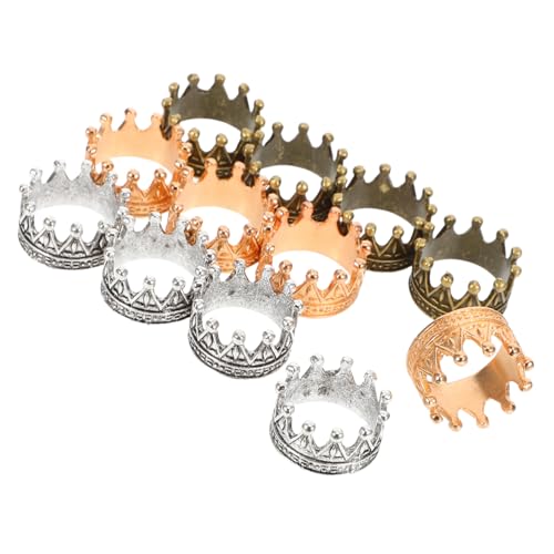 INOOMP 12 Teiliges Set Mit Zarten Mini Kronen Für Bastelprojekte Kleine Kronen Für Puppenhaus Zubehör Kreative Spielparty Dekorationen Für von INOOMP