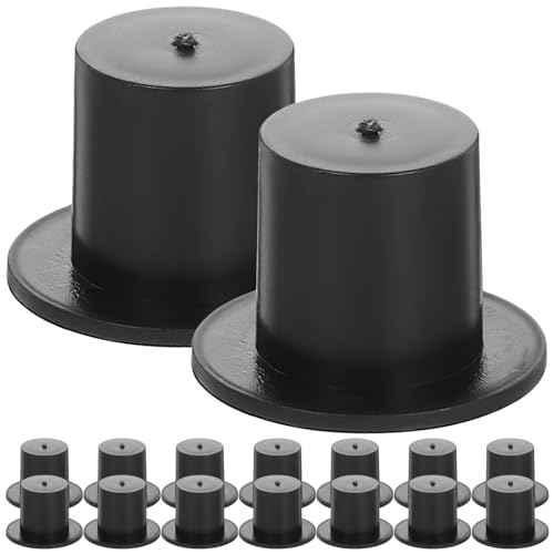 INOOMP 120 Stück Clownhutschmuck Erwachsene Party Lametta-Hüte Handwerk Miniaturhüte Mini Zylinder basteln kleine Hüte zum Basteln Zylinder für Bastelarbeiten Harz Black von INOOMP