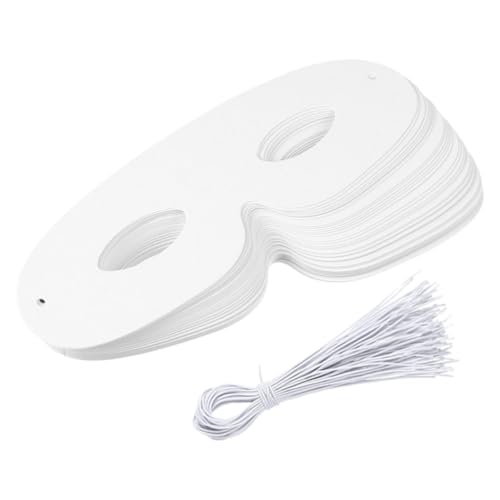 INOOMP 120 Stück Weiße Bastelmasken aus Karton mit Elastischen Bändern Bemalbare Leere Masken für Halloween Karneval Geburtstagsfeiern und Kostümpartys INOOMP 120 Stück Weiße Bastelmasken aus Karton mit Elastischen Bändern Bemalbare Leere Masken für Halloween Karneval Geburtstagsfeiern und Kostümpartys von INOOMP
