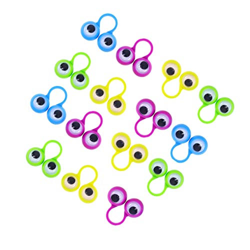 INOOMP 15 Stück Finger Aktivitätsring Neuartiges Fingerspielzeug Augen Fingerpuppen Lustiges Augapfel Lustiges Fingerspielzeug Augäpfel Ringaugen Zufällige Farbe von INOOMP
