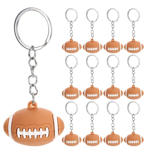 INOOMP 15 Stück Fußball-Schlüsselanhänger für Sport-Partygeschenke, Sportthema, Rugby-Anhänger, Schlüsselanhänger für Autoschlüssel, Rucksäcke, Geburtstags-Goodie-Bags INOOMP 15 Stück Fußball-Schlüsselanhänger für Sport-Partygeschenke, Sportthema, Rugby-Anhänger, Schlüsselanhänger für Autoschlüssel, Rucksäcke, Geburtstags-Goodie-Bags von INOOMP