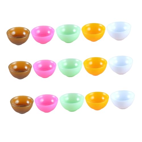 INOOMP 15 Stück Mini Besteck Mini Trifle Schüssel Puppenhaus Zubehör Kinderspielzeug Mini Schüsseln Mini Schüssel Ornament Mini Geschirr Küchengeschirr Miniatur von INOOMP
