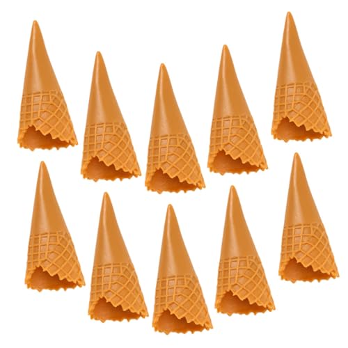 INOOMP 15 Stück Mini Eiswaffel Dekorationsset Künstliche Eiswaffeln für DIY Bastelprojekte Sicher und Leicht für Haarschmuck Handyhüllen und Mehr von INOOMP