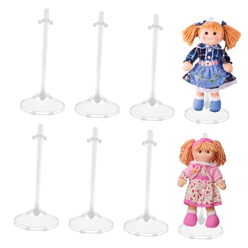 INOOMP 15 Stück Puppenständer Figure Stand puppenzubehör Tischdekoration transparenter Figurenständer Puppenhaus Miniaturen Zubehör Puppenhalteständer Puppenhalterung Plastik von INOOMP