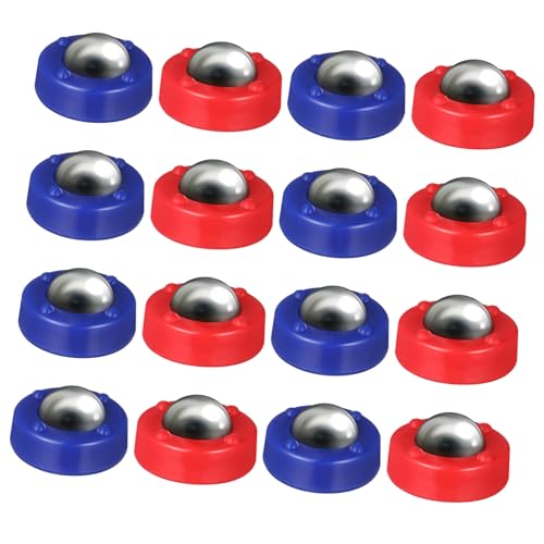 INOOMP 16 Stück Garnelenbrett Shuffleboard-Pucks Mini-mini Rollende Perlen Mini-Curling-Spiel Tabletop-Curling-Spiel Tischfußballspiel Foosballkugeln Eishockey Spieltabelle Plastik von INOOMP