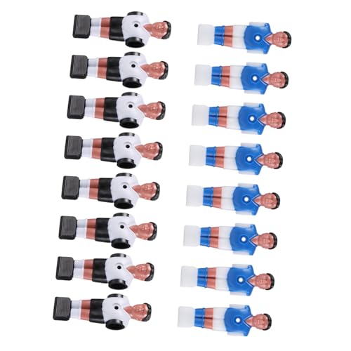 INOOMP 16 Stück Teiliges Verschleißfester Foosball Spieler aus Resin Austauschbare Tischfußball Figuren in Klaren Farben Leicht zu Installieren Passend für Standard Kickertische von INOOMP