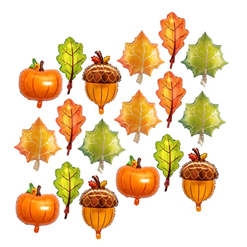 INOOMP 18 Stück Teiliges Herbst Themen Luftballon für Erntedankfest Folienballons mit Kürbis Ahornblättern und Dekoration für Herbstpartys und Festlichkeiten INOOMP 18 Stück Teiliges Herbst Themen Luftballon für Erntedankfest Folienballons mit Kürbis Ahornblättern und Dekoration für Herbstpartys und Festlichkeiten von INOOMP
