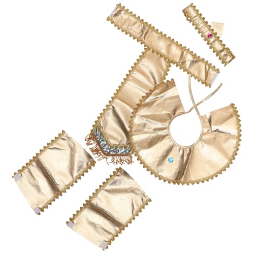 INOOMP 1Satz Ägyptisches Kostüm für Halloween Cosplay Zubehör mit Kopfbedeckung Halskragen Armmanschetten und Taillenrock für Party und Mottoparty INOOMP 1Satz Ägyptisches Kostüm für Halloween Cosplay Zubehör mit Kopfbedeckung Halskragen Armmanschetten und Taillenrock für Party und Mottoparty von INOOMP