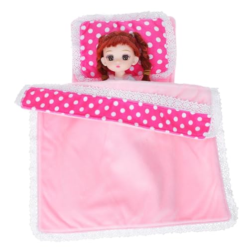 INOOMP 1Satz Bettwäsche für Puppenhaus Weiche Matratze Kissen Tröster Puppenhaus Dekoration für Schlafzimmer für Kreative Spielideen und Puppenliebhaber von INOOMP