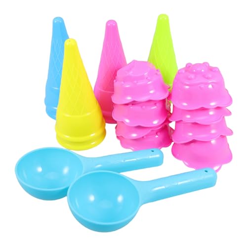 INOOMP 1Satz Eistüten Spielset für Eistüten Deckel Löffel Kreatives Sandspielzeug für Drinnen und Draußen Strandspielzeug INOOMP 1Satz Eistüten Spielset für Eistüten Deckel Löffel Kreatives Sandspielzeug für Drinnen und Draußen Strandspielzeug von INOOMP