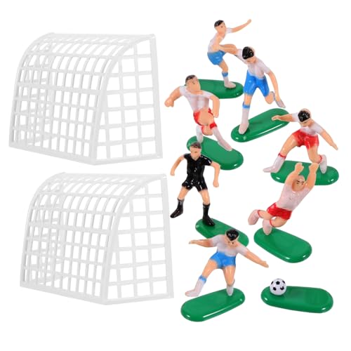 INOOMP 1Satz Fußballspieler Figuren Teiliges Kuchendekorationsset mit Spielern Schiedsrichter für Fußball Themenpartys und Geburtstagsfeiern Langlebig von INOOMP
