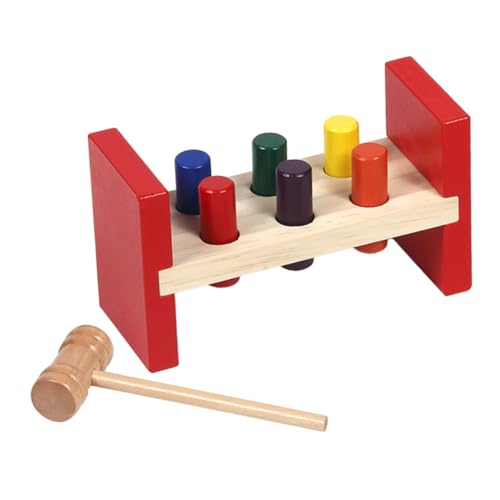 INOOMP 1Satz Holzspielzeug für Früherziehung Interaktives Hammerspiel mit Farbkennung für Ab Jahr Fördert Hand Augen Koordination und Farbenlernen für Drinnen INOOMP 1Satz Holzspielzeug für Früherziehung Interaktives Hammerspiel mit Farbkennung für Ab Jahr Fördert Hand Augen Koordination und Farbenlernen für Drinnen von INOOMP