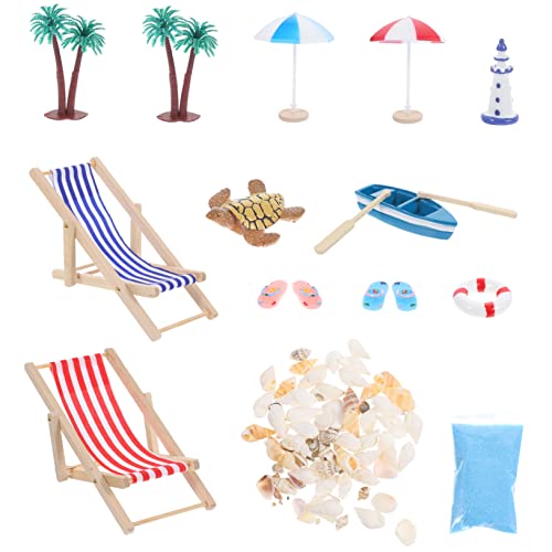 INOOMP 1Satz Mini Strandspielzeug für Teiliges DIY Mikro Sommerszenen Dekorationsset mit Holzstrandstuhl für Kreative Strandlandschaften INOOMP 1Satz Mini Strandspielzeug für Teiliges DIY Mikro Sommerszenen Dekorationsset mit Holzstrandstuhl für Kreative Strandlandschaften von INOOMP
