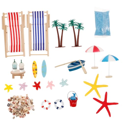 INOOMP 1Satz Strand Ornament Teiliges Zubehör für Puppenhaus und Mikrolandschaften DIY Dekoration Lebensechte Miniaturmöbel Strandliegestuhl INOOMP 1Satz Strand Ornament Teiliges Zubehör für Puppenhaus und Mikrolandschaften DIY Dekoration Lebensechte Miniaturmöbel Strandliegestuhl von INOOMP