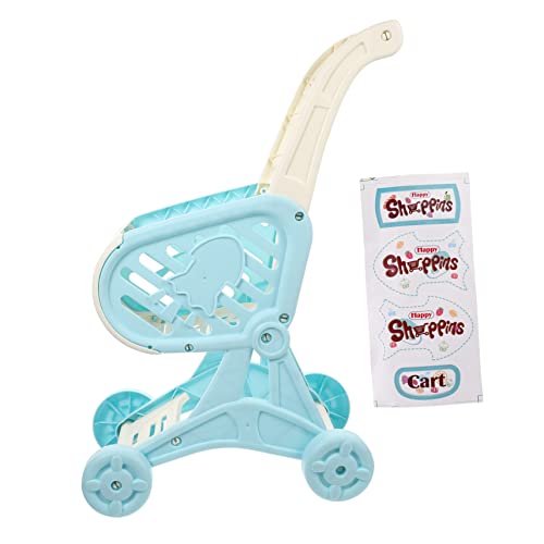 INOOMP 1Stück Einkaufswagen für Blauer Puppenwagen aus Hochwertigem für Rollenspiele mit Leichtgängigen Rädern für Drinnen und Draußen Perfektes für Jungen von INOOMP