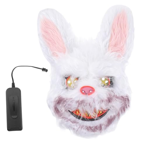 INOOMP 1Stück Gruselige Rabbit Maske mit Leuchteffekt Halloween Kostümmaske für Aufregende Parties und Veranstaltungen Sicht und Atemfreiheit Umweltfreundliches Material INOOMP 1Stück Gruselige Rabbit Maske mit Leuchteffekt Halloween Kostümmaske für Aufregende Parties und Veranstaltungen Sicht und Atemfreiheit Umweltfreundliches Material von INOOMP