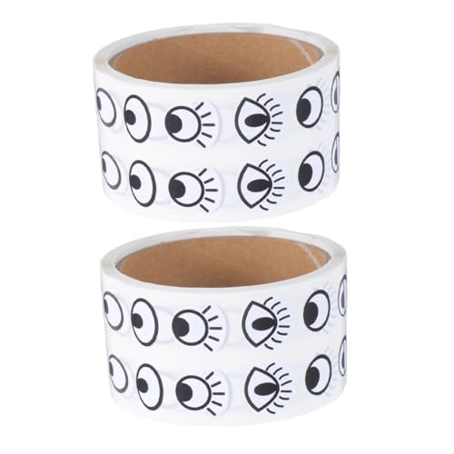 INOOMP 2 Rollen Kreative Cartoon Augen Aufkleber Für DIY Basteletiketten Selbstklebende Wackelaugen Lustige Augapfel Aufkleber Für von INOOMP
