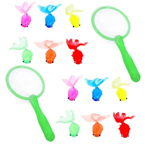 INOOMP 2 Sätze Goldfische Wasserspielzeug Angelspiel Tank Badespielzeug Angeln Badespielzeug für pädagogisches TPR Zufällige Farbe von INOOMP