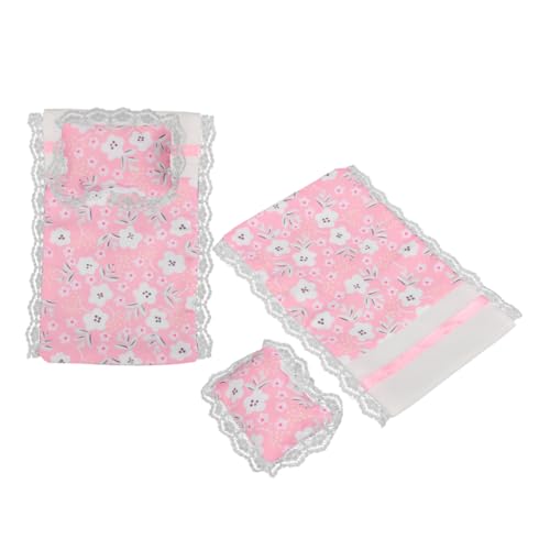 INOOMP 2 Satz Satz Puppenhausbettwäsche Mini-Kissen Toy Dollhouse Möbel Puppenhausmöbel Puppenhauszubehör Spielzeugmöbel Stellen Sie Sich vor, zu Stoff von INOOMP