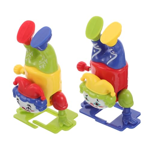 INOOMP 2 Stück Clown-Aufziehspielzeug Sammlerstück Clown aufziehen Retro Partygeschenke mit Uhrwerk Tanzendes Clownspielzeug Laufendes Clown- CL-Puppe aufziehen Plastik INOOMP 2 Stück Clown-Aufziehspielzeug Sammlerstück Clown aufziehen Retro Partygeschenke mit Uhrwerk Tanzendes Clownspielzeug Laufendes Clown- CL-Puppe aufziehen Plastik von INOOMP