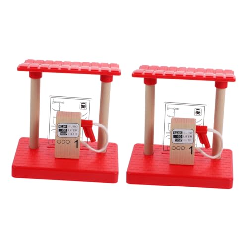 INOOMP 2 Stück Eisenbahnspielzeug Lustige Zugtankstelle Tankstellenspielzeug Für Spiele Tankstelle Simulation Tankstellenmodell Tankstelle Holz INOOMP 2 Stück Eisenbahnspielzeug Lustige Zugtankstelle Tankstellenspielzeug Für Spiele Tankstelle Simulation Tankstellenmodell Tankstelle Holz von INOOMP
