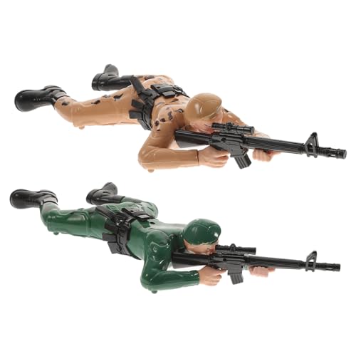 INOOMP 2 Stück Electric Crawling Soldier Interaktives Krabbelspielzeug für Design ohne Batterien für Geburtstagsfeiern und Spielgruppen INOOMP 2 Stück Electric Crawling Soldier Interaktives Krabbelspielzeug für Design ohne Batterien für Geburtstagsfeiern und Spielgruppen von INOOMP