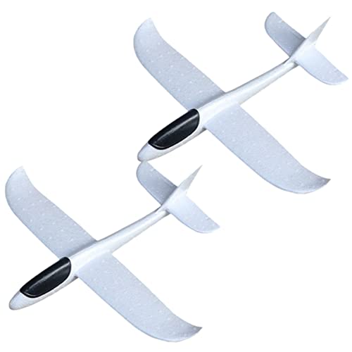 INOOMP 2 Stück Flugzeug Wurfgleiter Unbemalte Modellflugzeuge für DIY Graffiti Kreatives Bastelspielzeug für Feste und Geburtstage von INOOMP