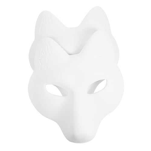INOOMP 2 Stück Fuchs Maske halloween halloween mitgebsel Maskenball Halloween unbemalte leere Maske Wolfsmaske leere masken selber machen Bastelmasken zum dekorieren Pu Weiß INOOMP 2 Stück Fuchs Maske halloween halloween mitgebsel Maskenball Halloween unbemalte leere Maske Wolfsmaske leere masken selber machen Bastelmasken zum dekorieren Pu Weiß von INOOMP