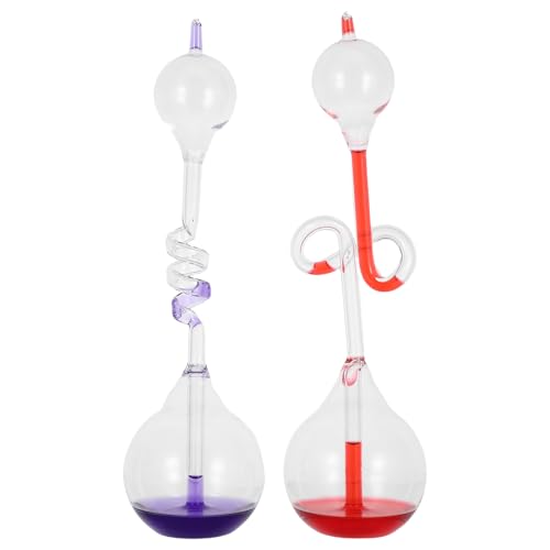 INOOMP 2 Stück Handkessel: Dekorative Sanduhr aus Glas mit Farbübertragung, Handkessel – Wissenschaftliches Experimentiermessgerät für die Inneneinrichtung – Kunstornament von INOOMP