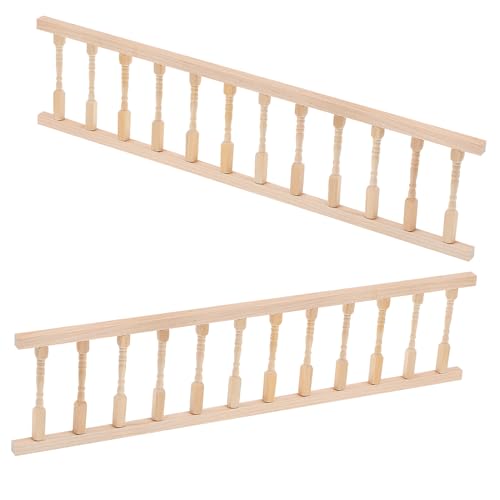 INOOMP 2 Stück Hölzerne Handläufe Mini-puppenhausdekore Puppenhaus-dekore Mini-puppenhaus- Mini-handläufe Für Das Puppenhaus Puppenhaus Mini- Brown Holz von INOOMP