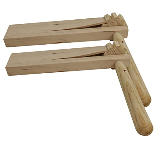 INOOMP 2 Stück Holz Kastagnetten für Manuelle Rotationsinstrumente für Musikalische Früherziehung Pädagogisches Holzspielzeug Musikalität und Kreativität INOOMP 2 Stück Holz Kastagnetten für Manuelle Rotationsinstrumente für Musikalische Früherziehung Pädagogisches Holzspielzeug Musikalität und Kreativität von INOOMP