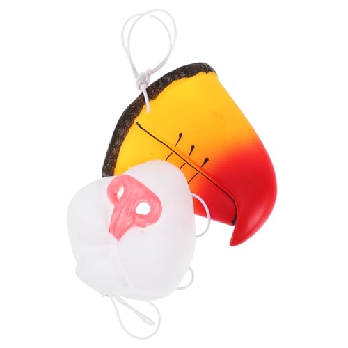 INOOMP 2 Stück Kaninchennasendekoration Bunny Nase Party Liefert Kostüm Für Die Osterparty Halloween Accessoire Süßes Vogelkostüm Hasennase Tier Vogel Schnabel Bunny Make -up Vinyl von INOOMP