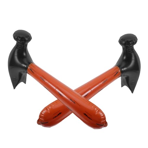 INOOMP 2 Stück Kindertheater -Requisiten für Party zubehör Theaterrequisiten Geburtstagsfeier deko zum Aprilscherz Prop-Hammer PVC Light Brown INOOMP 2 Stück Kindertheater -Requisiten für Party zubehör Theaterrequisiten Geburtstagsfeier deko zum Aprilscherz Prop-Hammer PVC Light Brown von INOOMP